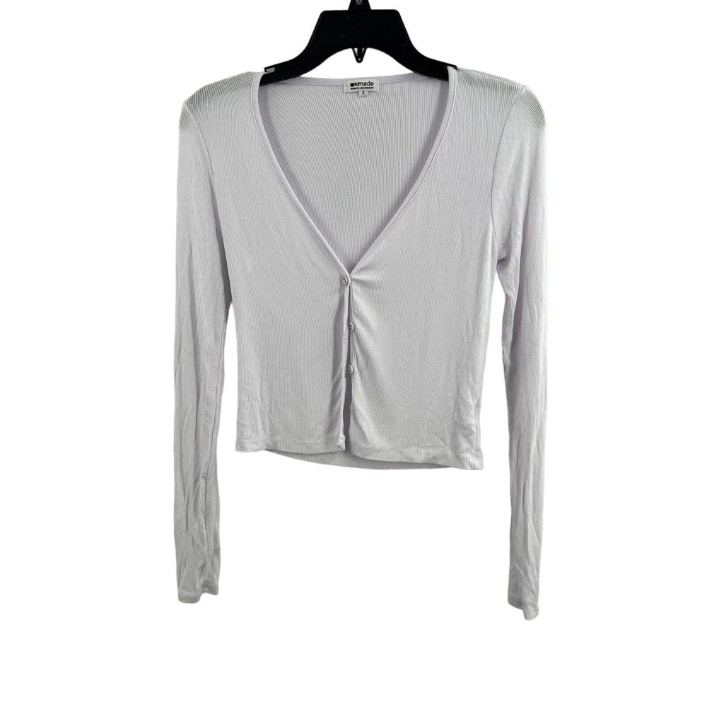 LAMade White Cardigan‎ Cropped Small